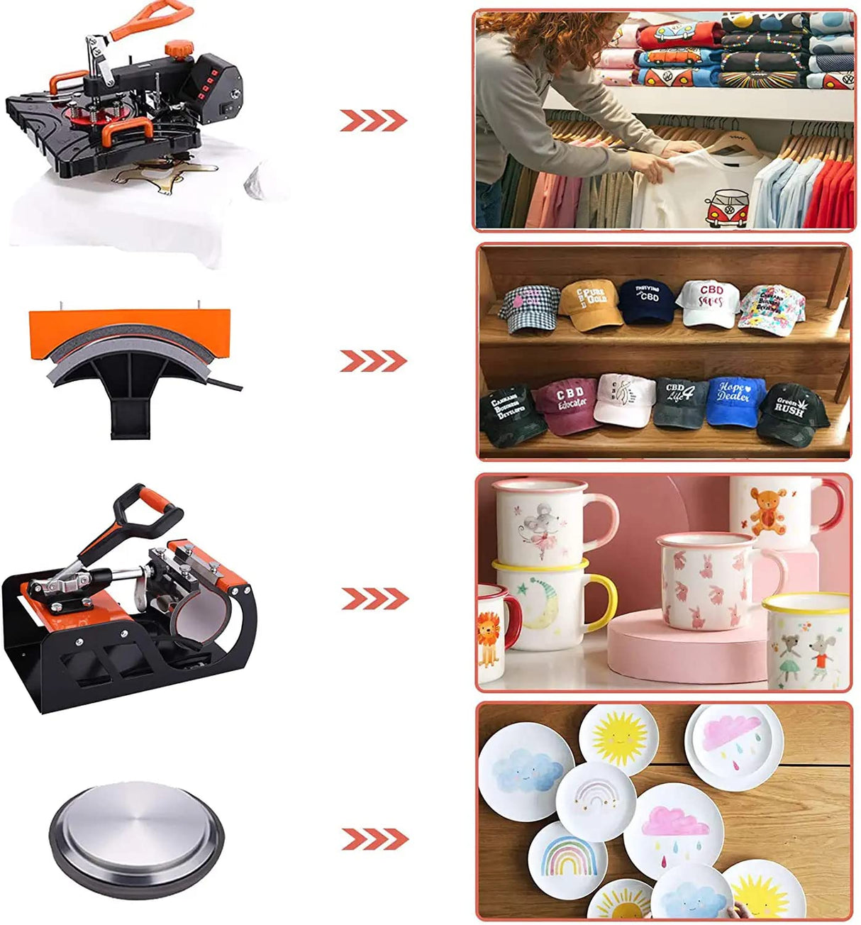 DREAMVAN Heat Press Machine, Upgraded 8 in 1 Heat Transfer Machine, 12" X 15" Digital Industrial Sublimation Heat Printing Combo with 360 Degree DREAMVAN