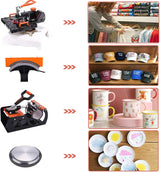 DREAMVAN Heat Press Machine, Upgraded 8 in 1 Heat Transfer Machine, 12" X 15" Digital Industrial Sublimation Heat Printing Combo with 360 Degree DREAMVAN
