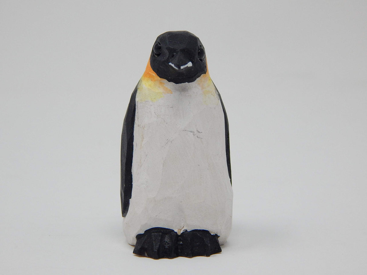 Selsela Penguin Wood Ornament Hanging Animal Figurine Handmade Carved Decoration Selsela