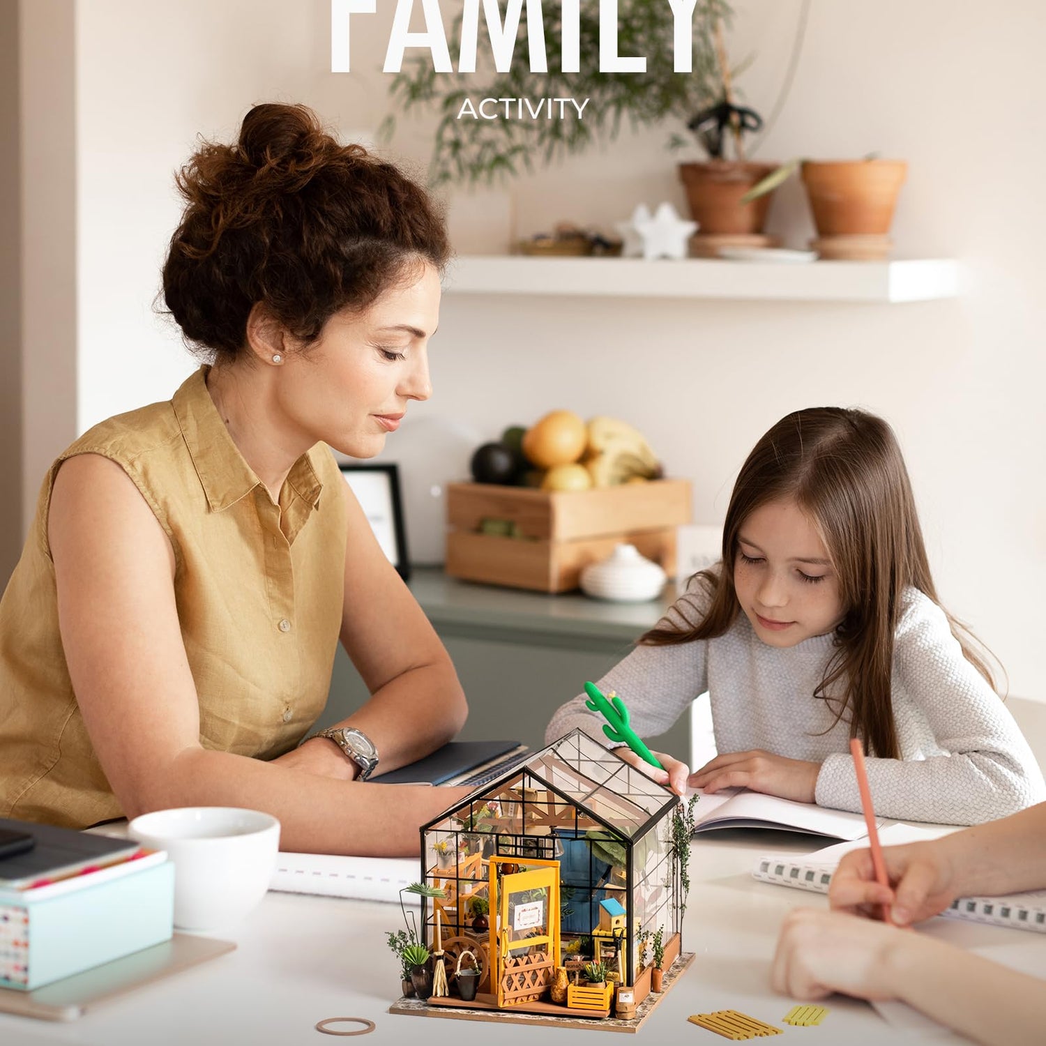 Rolife DIY Miniature House Kit Greenhouse, Tiny for Adults to Build, Mini House Making Kit with Furnitures, Halloween/Christmas Decorations/Gifts for Rolife