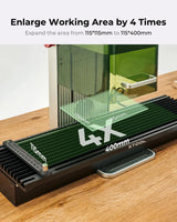 xTool F1 2-in-1 Dual Laser Engraver Deluxe Bundle, with Slide Extension, Rotary Extension and Air Purifier, Lightning Speed Portable Fiber Laser xTool