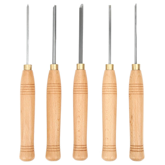 Wood Lathe Tools,Lathe Tools,Wood Turning Tools for Lathe,chisel set,5 Pcs,Chisels,Lathe Tools,Wood Turning Tools for Lathe,Wood Lathe Tools - WoodArtSupply