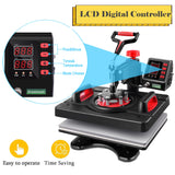 Upgraded 15 x 12 Heat Press Machine for Shirts 5 in 1 Digital Swing Heat Press Sublimation Machine Industrial-Quality Powerpress Heat Press Machine HIFRRUY