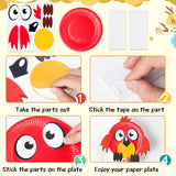 Art Craft Gift for Kids- 12 Paper Plate Art Kit Toy for 3, 4, 5 Year Old Boys Girls Toddlers, DIY Animal Art Supplies For Children Preschool BAODLON