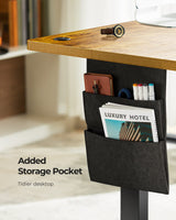 Marsail Standing Desk Adjustable Height, 48x24 Inch Electric Standing Desk with Storage Bag, Stand up Desk for Home Office Computer Desk Memory Marsail