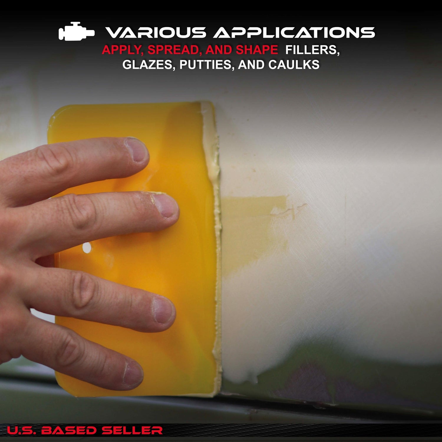 ABN Car Body Filler Spreader 50pc Set - 4in Flexible Plastic Body Filler Applicator Set for Fillers, Putties, and Paint ABN