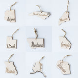 State Christmas Ornaments, Wooden Tree Holiday Decor, Unfinished 2021 Personalized Unique Durable Engraved Shapes (New York) WoodArtSupply