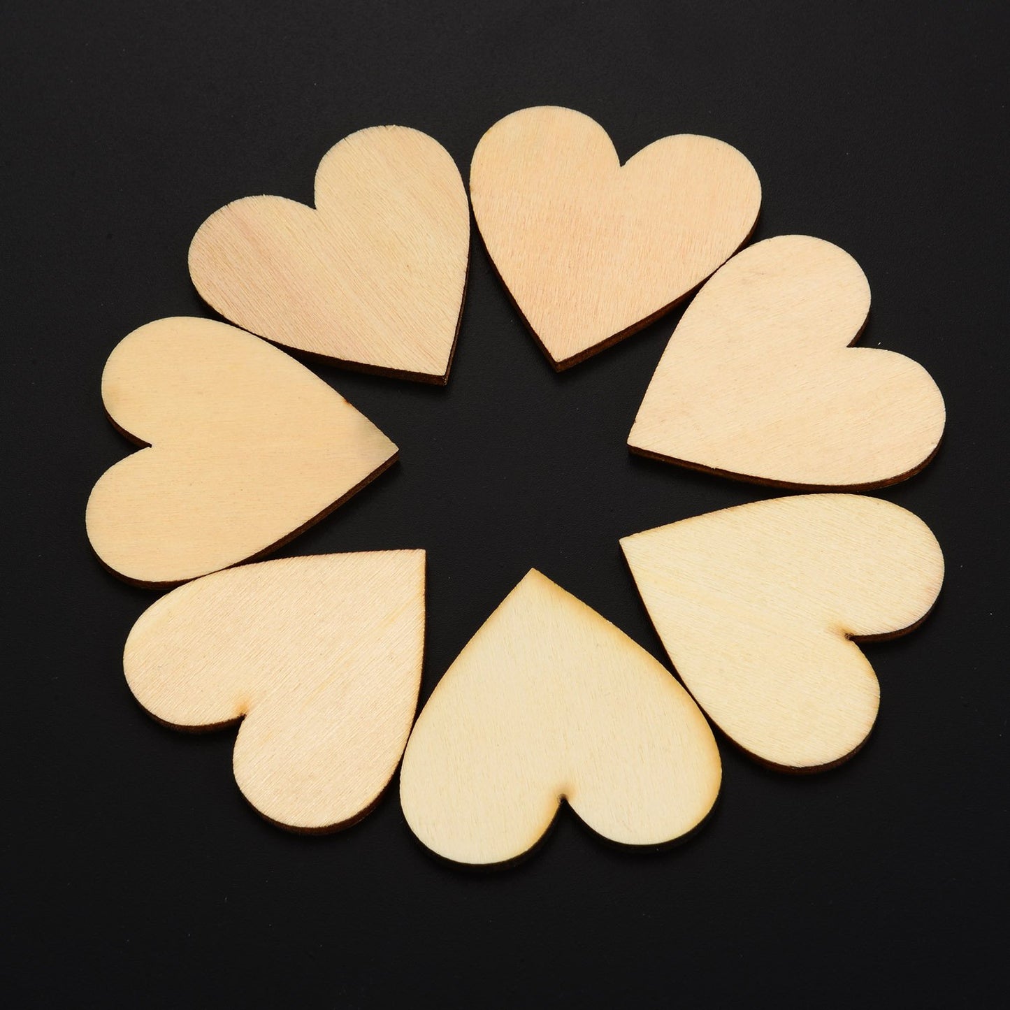 Outus 160 Pieces Christmas Blank Wood Heart Embellishments Wood Heart Slices for Wedding, Valentine, DIY, Arts, Crafts, Card Making - WoodArtSupply