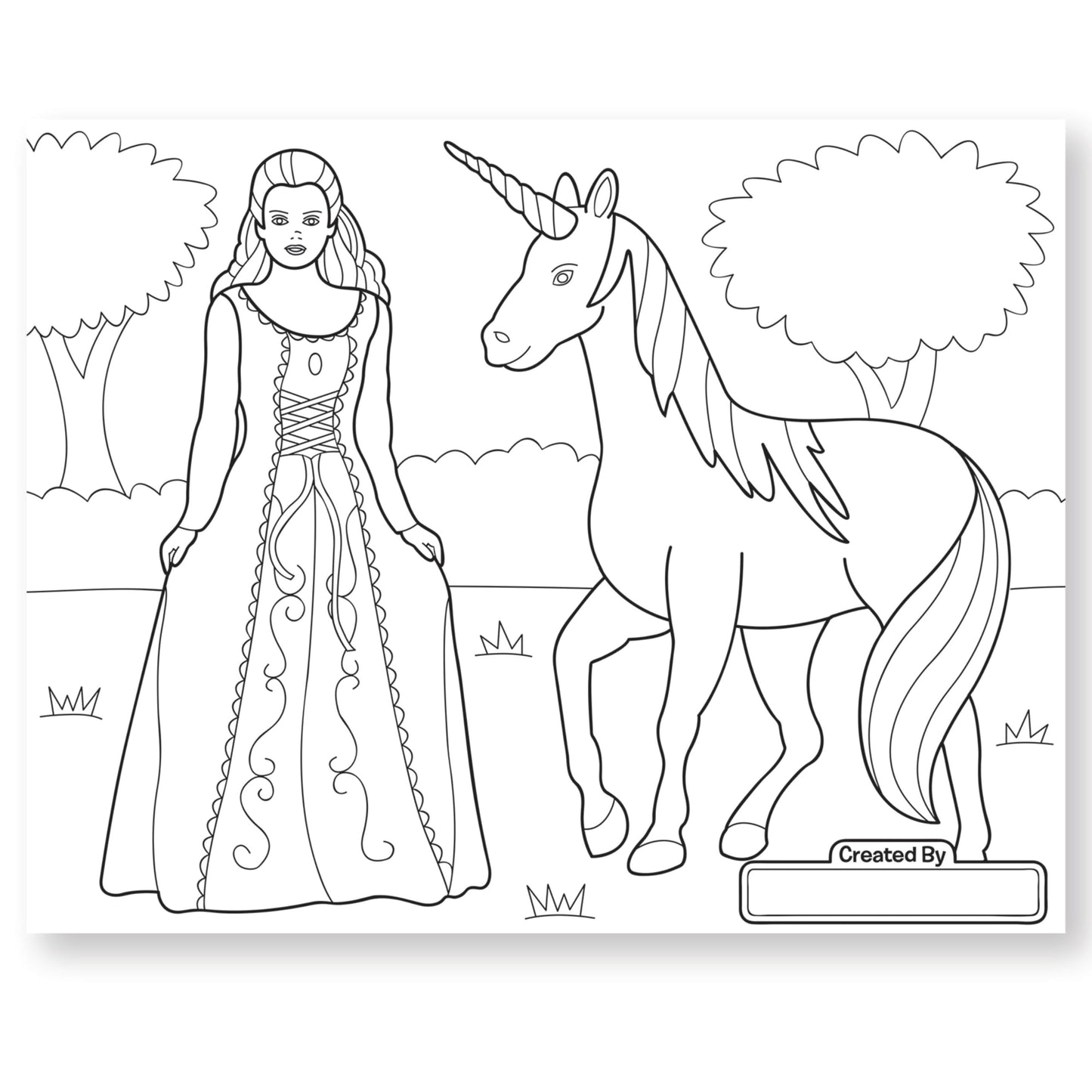 Melissa & Doug Jumbo 50-Page Kids' Coloring Pad - Horses, Hearts, Flowers, and More, 0.25" x 11" x 14" - WoodArtSupply