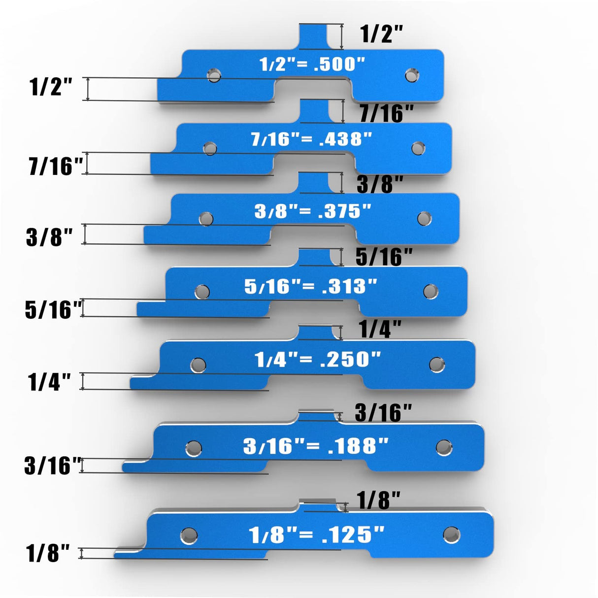 Yiranok Setup Block Height Gauge Set - Precision Aluminum Router Table Set Up Bars - 7 Pcs Table Saw Accessories Miter Gauge Tools - Gift Choice for Yiranok