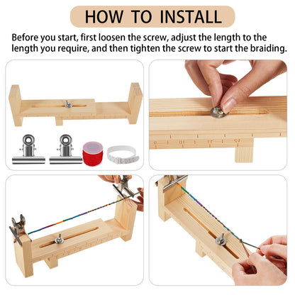 Burbell 2 Pcs Paracord Jig Bracelet Maker Adjustable U Shape Clear Scale Wood Bracelet Jig Kit DIY Hand Knitting Wristband Bracelet Braiding Kit with - WoodArtSupply