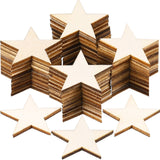 Gejoy 500 Pieces Star Shape Unfinished Wood Pieces, Blank Wood Pieces Wooden Cutouts Ornaments for Craft Project and Decoration (1-1/4 Inch) Gejoy