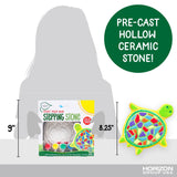 Creative Roots Mosaic Turtle Stepping Stone, Includes 8.25" Ceramic Stepping Stone & 6 Vibrant Paints, Mosaic Stepping Stone Kit, Paint Your Own Creative Roots