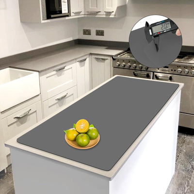 2MM Extra Thick Silicone Mats for Kitchen Counter (47.2"x23.6"x0.08"), Kitchen Island Largest Heat-Resistant Mat, Thicker Non-Slip Desk Protect Mat,