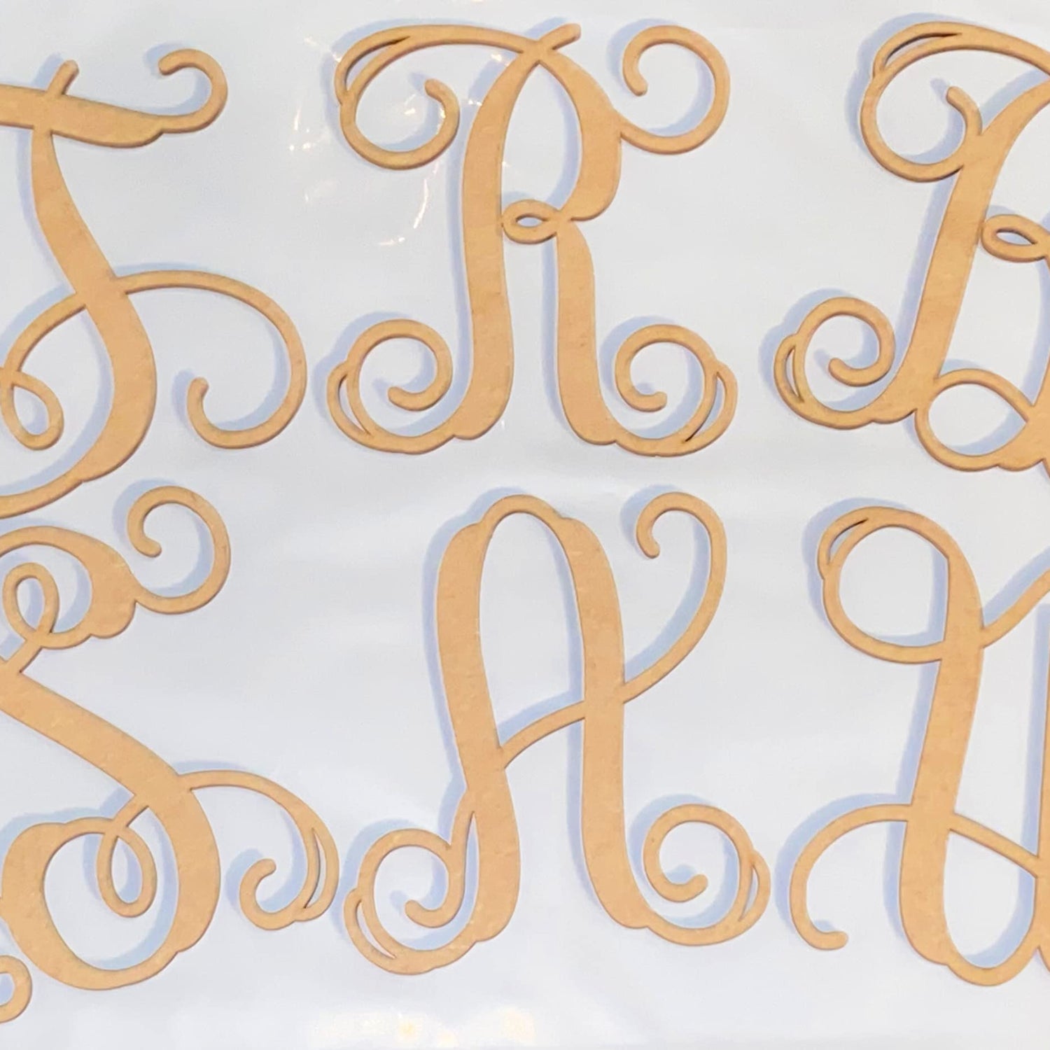 9'' Tall Wooden Letters G Vine Monogram Unfinished Craft, Wood MDF Script Monogram Letter for Wedding Initial Decor, Paintable Cutout NEXTCraft