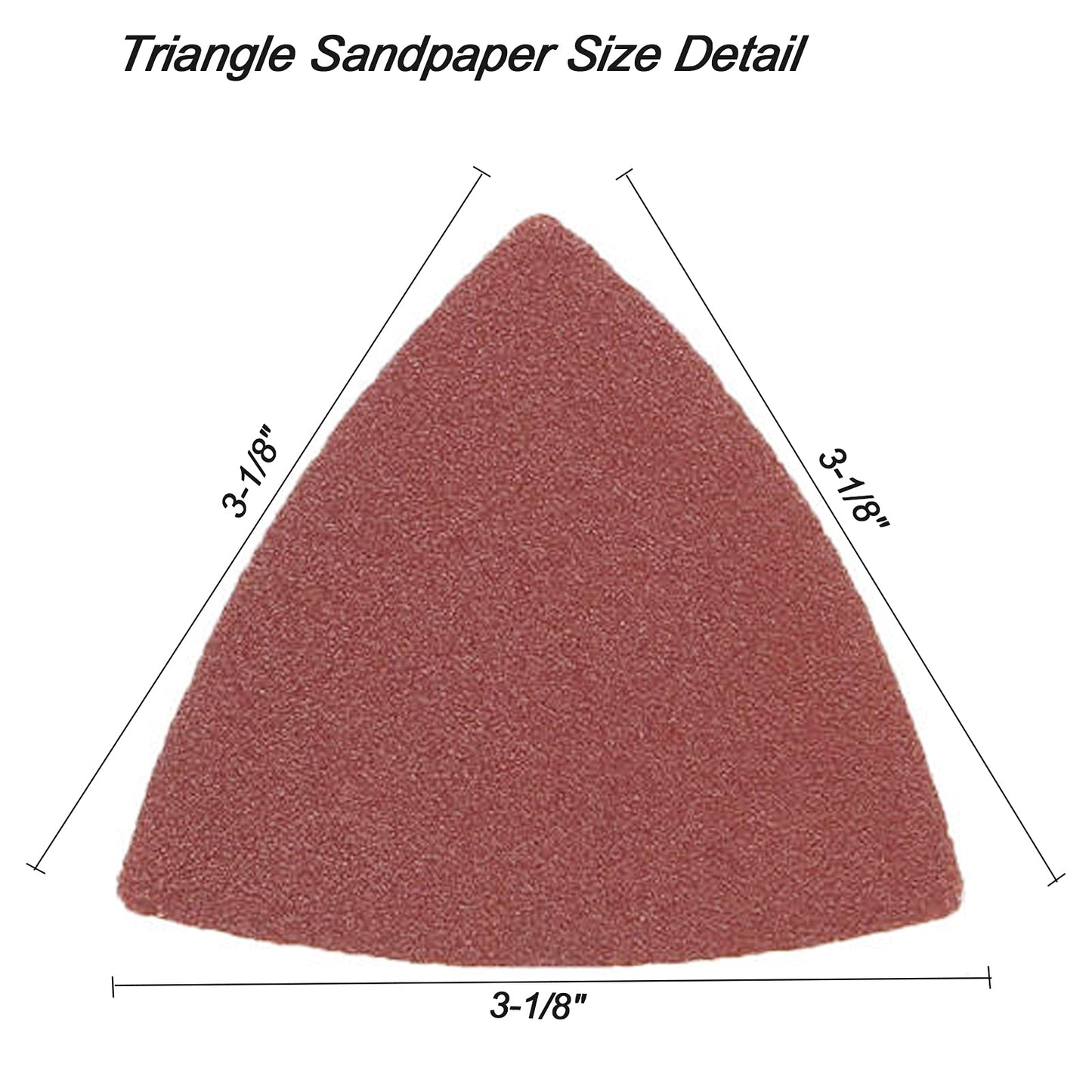 Triangle Sanding Pads Detail Sander Sandpaper for Oscillating 3-1/8 Inch Assorted Triangle Sandpaper 40/60/80/120/180/240 Grit Fit for Finishing Wood