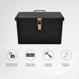 FGJQEFG 16 Inch Aluminum Truck Bed Tool Box Truck Car Outdoor Trailer Pickup Underbody Toolbox,RV Storage OrganizerTrailer Storage W/Side FGJQEFG