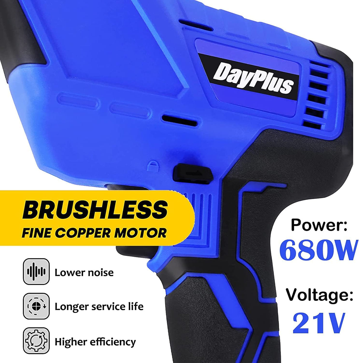 Cordless Reciprocating Saw, 21V MAX Brushless Powerful Battery Powered Sawzall, Variable Speed Electric Saw, Tool-Free Blade Change, LED Light, Sabre Royalswill