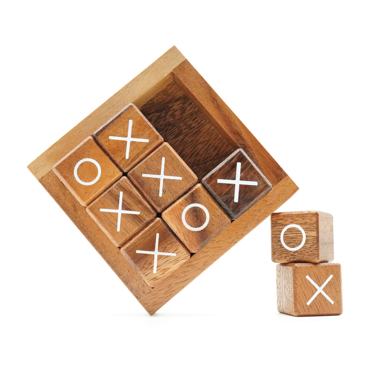 BSIRI Tic Tac Toe for Kids and Adults Coffee Table Living Room Decor and Desk Decor Family Games Night Classic Board Games Wood Rustic for Families BSIRI