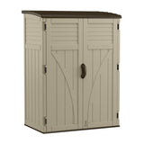Suncast 54 Cubic Feet Vertical Storage Shed with Durable Plastic Construction, Multiple Wall Panels and Ample Space for Outdoor Storage Suncast