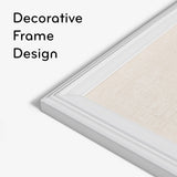 U Brands Farmhouse Linen Bulletin Board, 23"x17", White Wood Style Frame, Industrial Grade Pinning Surface U Brands