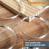 POWERTEC 71622 12 x 10 inch Clear Acrylic Decorative Templates, Circle/Grommet/Round Inlay Stencil Templates for Woodworking, Set of 2 POWERTEC