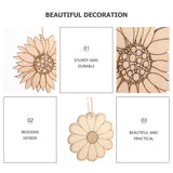 EXCEART 20Pcs Sunflower Wooden Cutouts, Unfinished Sunflower Wooden Embellishments Sunflower Wood Slices Wooden Paint Crafts for Kids Painting EXCEART