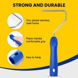 Mister Rui Paint Roller Kit, 16 Pack, 4 Inch Microfiber Paint Rollers, Small Paint Roller Covers, Disposable Paint Tray Liner and Frame, Mini Rollers Mister Rui