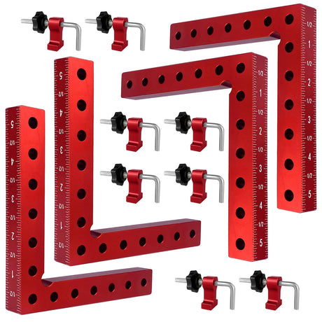 90 Degree Clamp Corner Clamp - Right Angle for Woodworking 4 Pack 5.5"x 5.5" Aluminum Alloy Woodworking Corner Clamps Wood Working Tools and Vdsfand