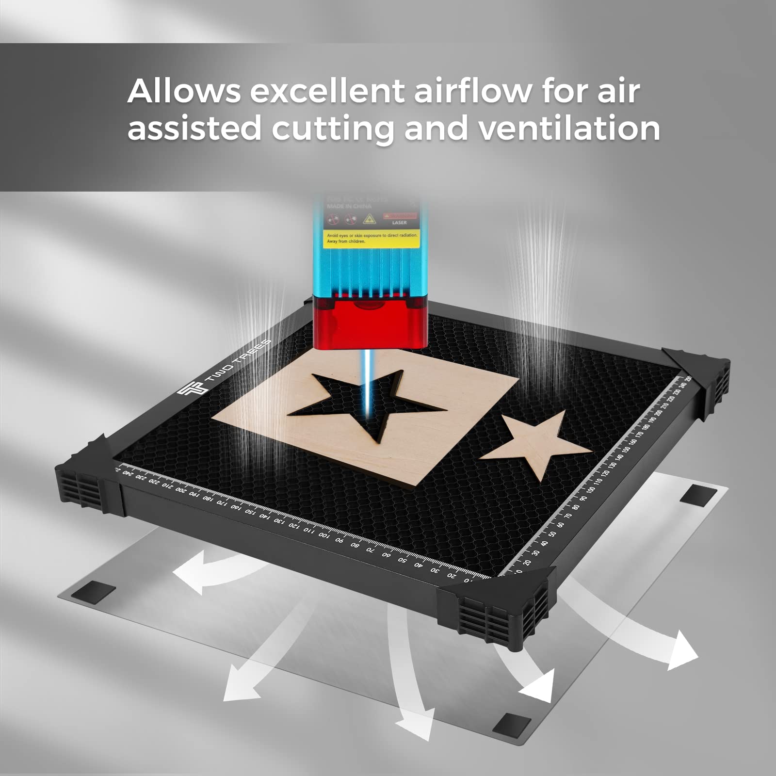 OUYZGIA Honeycomb Laser Bed 300x300mm Steel Honeycomb Working Table for Laser Cutter Engraver, Honeycomb Cutting Table for Laser Cutting Engraving, - WoodArtSupply