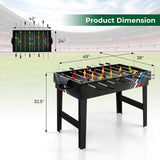 Goplus 4-in-1 Combination Game Table, Multi Game Table Set with Soccer, Air Hockey, Billiards, Table Tennis Tabletop, Pool Table Foosball Table for Goplus