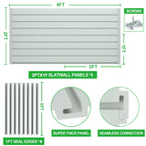 RELIANCER PVC Slat Wall Panels,4ft by 2ft (8 sqft) Garage Wall Organizer Storage System,Interlocking Slatwall Paneling Sheets,Workshop Slatwall RELIANCER