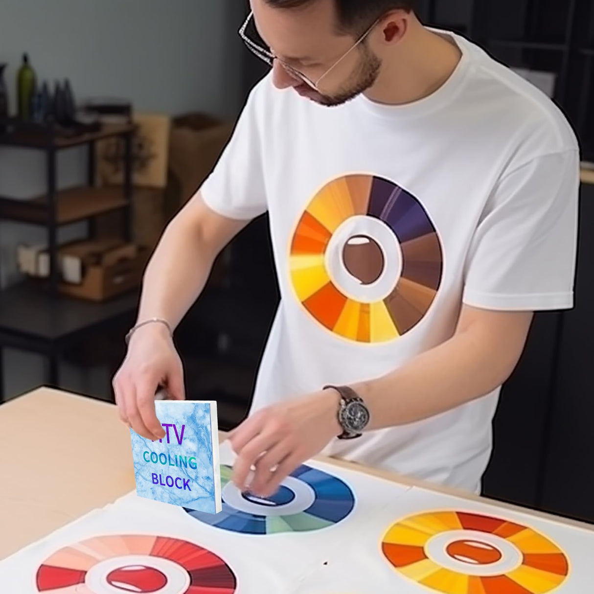 HTV Cooling Block – Fast Cooling Vinyl Craft Tool for Sublimation HTV, DTF Film and Heat Transfer Vinyl Accessories Dorhui