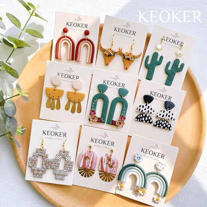 Keoker Polymer Clay Jewelry Making Kit, 103 PCS Clay Earring Making Kit for Teens and Adults, Fashion Designer Kits for Girls, Polymer Clay Earrings - WoodArtSupply