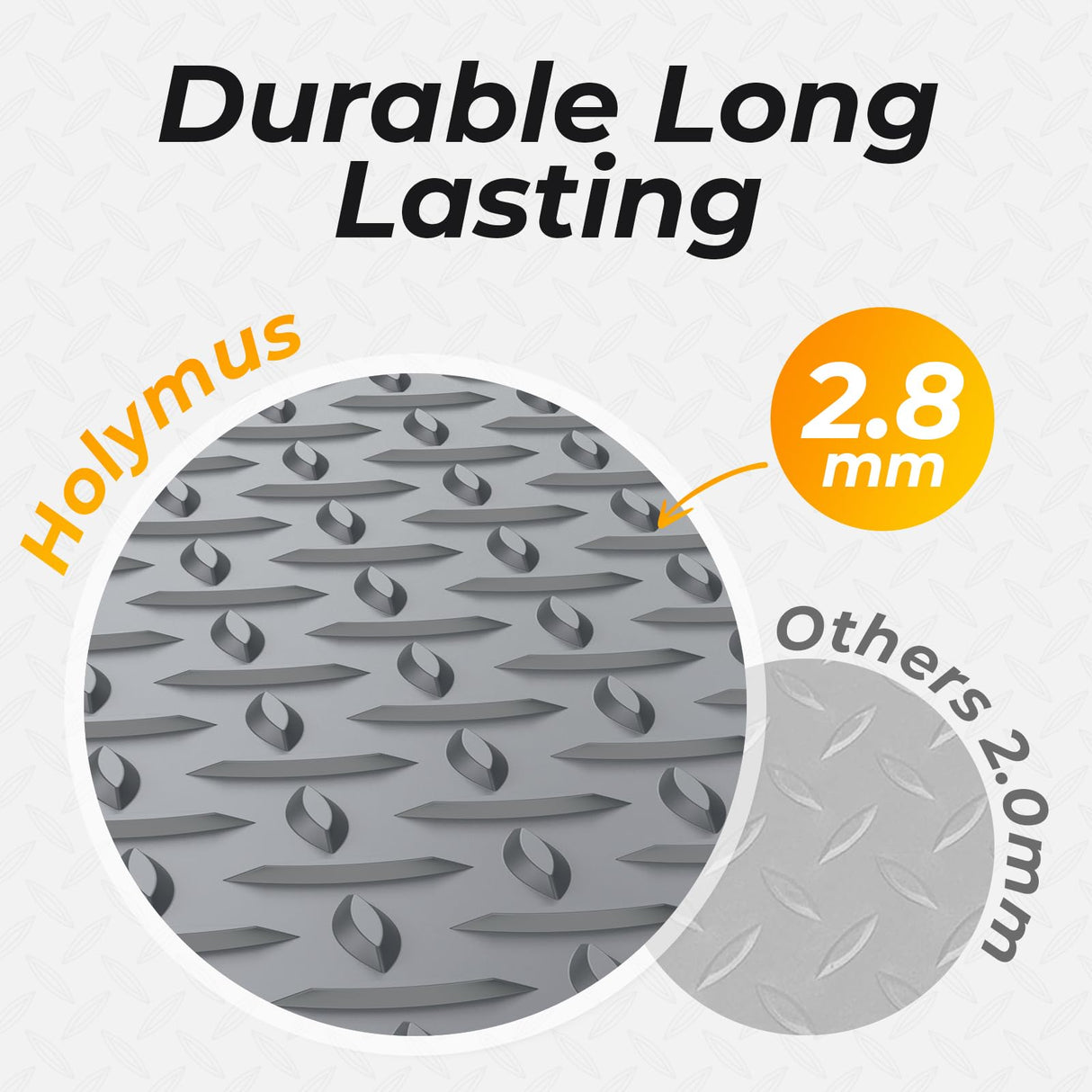 8.2 x 20 FT Garage Floor Mat, 2.8mm Thickness Diamond Plate Vinyl Garage Flooring Roll for Under Car, Large Size 164 SQFT for Large SUVs, MPV, Pickup Geemax