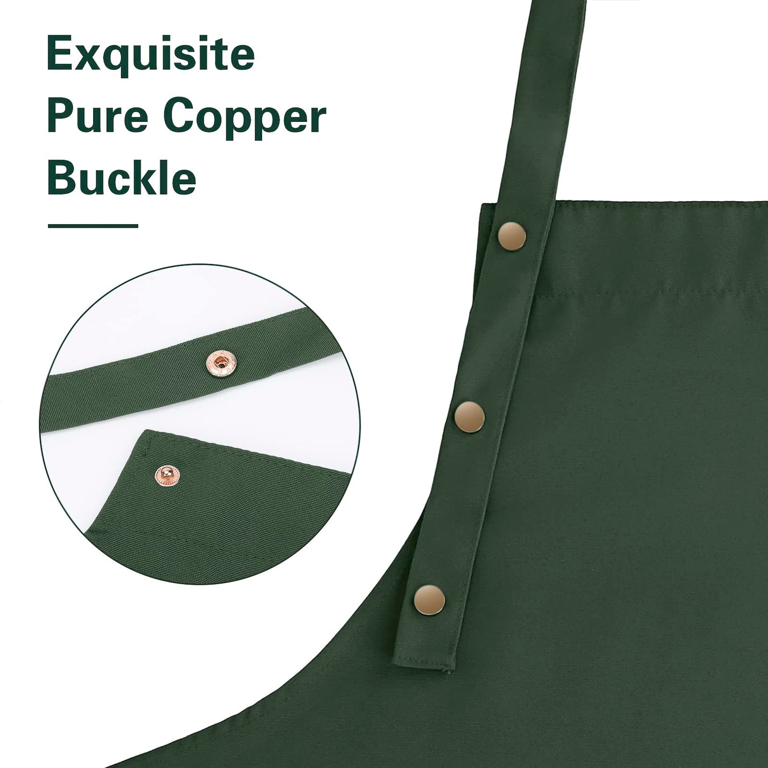 LOYGLIF Apron for Men Women with Adjustable Straps and Large Pockets, Canvas Cotton Cooking Kitchen Chef Bib Aprons Waterproof Green LOYGLIF