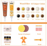 Lifreer Wood Furniture Repair Kit, High-Performance Wood Filler, Wood Putty with Beeswax - Hardwood Floor Scratch Repair Kit for Scratch, Cracks, Lifreer