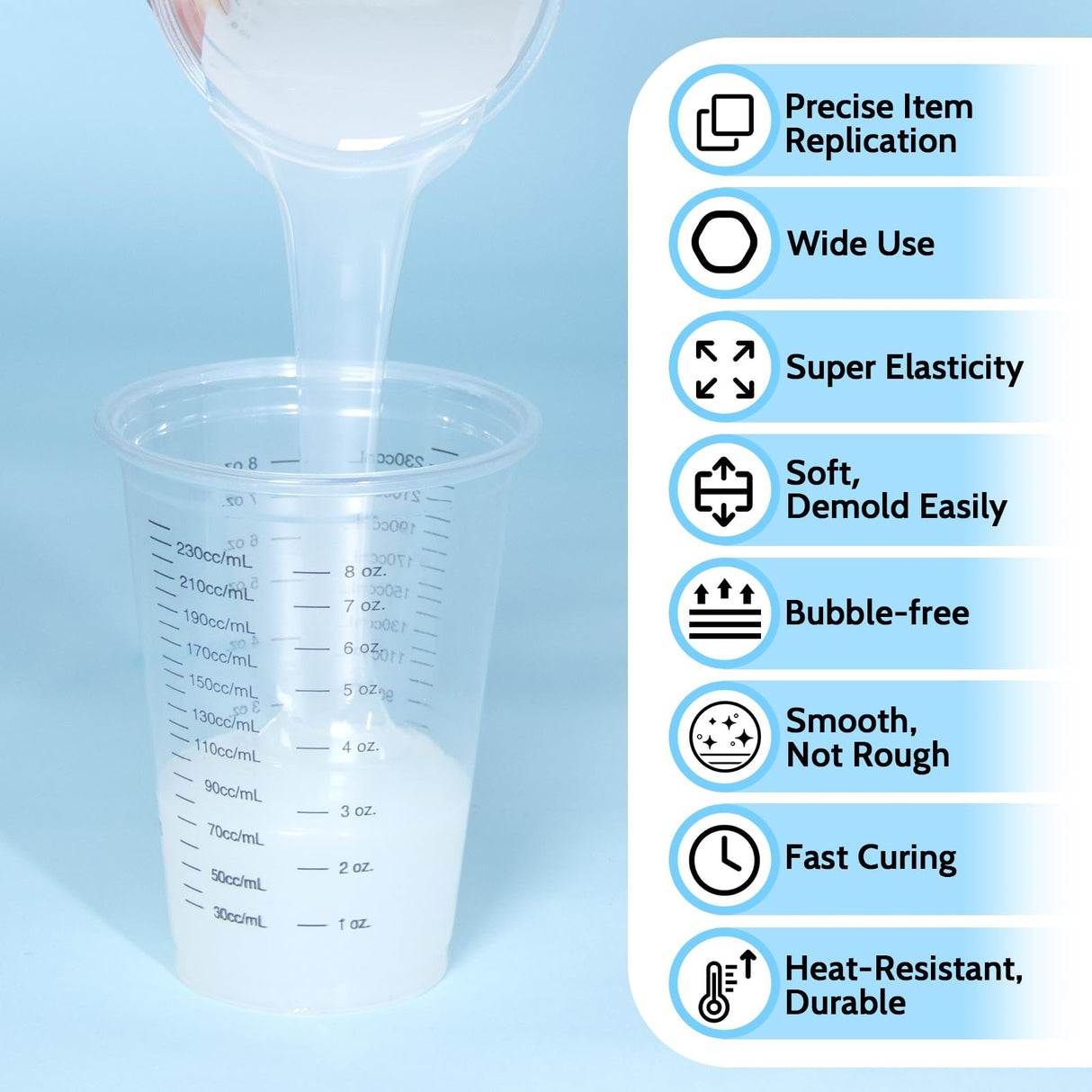 JDiction Silicone Mold Making Kit, 2.32lb(37oz) Super Elastic Liquid Silicone for Mold Making, Fast Cure Soft Mold Making Silicone Rubber for Casting JDiction