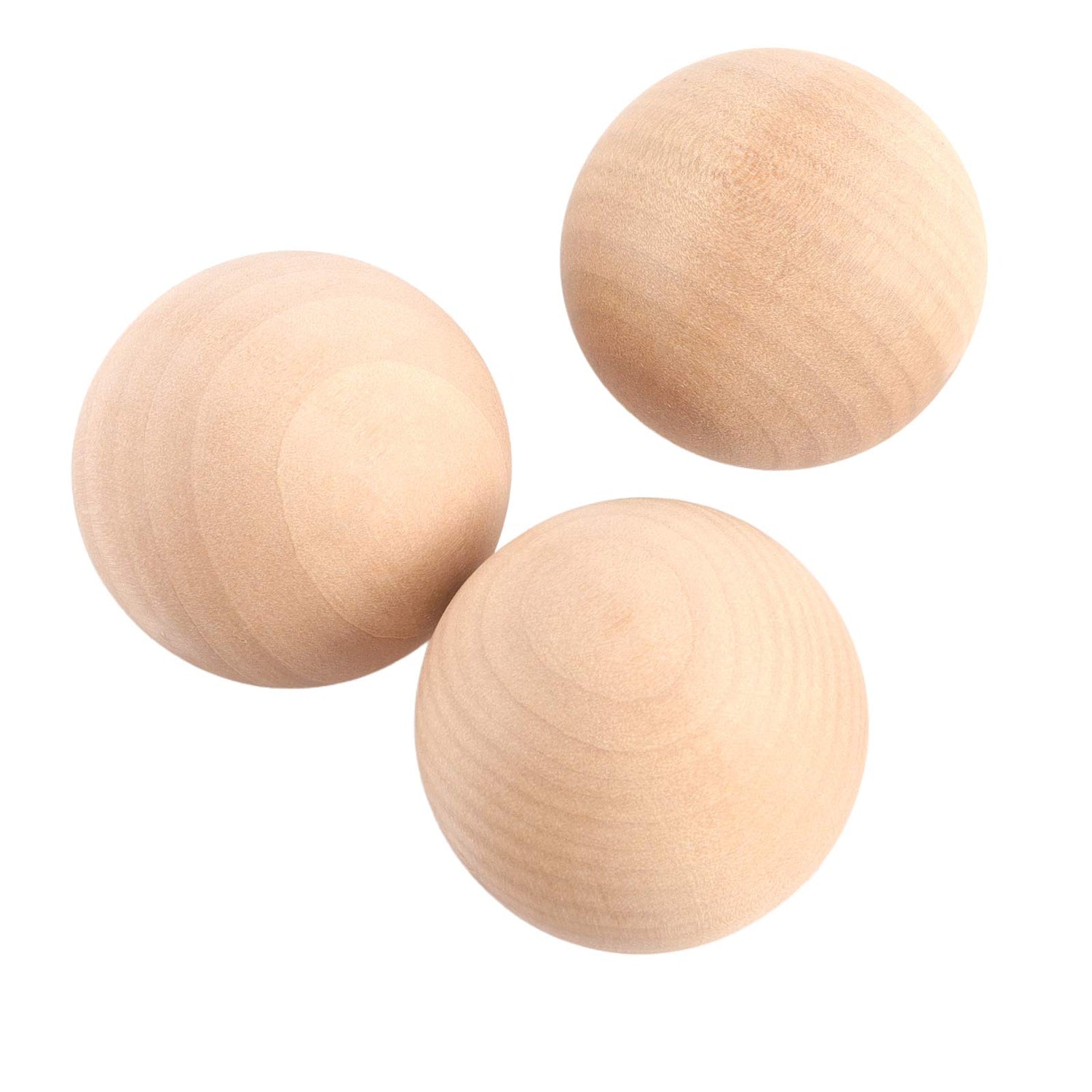 KOHAND 30 Pack Wood Round Ball, 2 Inch Natural Wood Ball for Craft, Unfinished Wooden Round Balls for DIY Art Craft Jewelry Making Building Design KOHAND