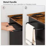 HOOBRO Kitchen Island with Power Outlet, Kitchen Storage Island with Spice Rack and Drawer, Rolling Kitchen Cart on Wheels, for Home, Kitchen and HOOBRO