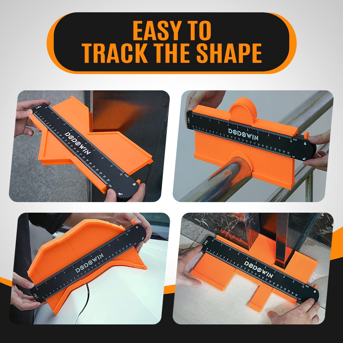 dodowin Contour Gauge, Men Gifts for Christmas, Stocking Stuffers for Him Dad Husband Boyfriend, Shape Duplicator Gadgets Flooring Tools for Tile dodowin