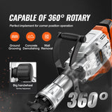 VEVOR Demolition Jack Hammer, MAX 3500W Jack Hammer Concrete Breaker, 1900 BPM Heavy Duty Electric Jack Hammer, 2pcs Chisel with Gloves & 360°C VEVOR