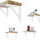 2 Pack Wall Mount Wood Shelf Bracket Triangle Wooden Shelf Brackets for Plank Sconce Plug in Pendant Lamp Decorative DIY Wood Bracket Include OVOV