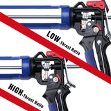 WORKPRO Caulking Gun, Adjustable Hand Caulk gun, Anti-dripping Regulating, Sealant Silicone Gun with Comfort Grip, 9:1 & 18:1 Thrust Ratio, Smooth WORKPRO