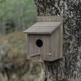 NATUREYLWL Wooden Bird House Wood Bird House for Outside with Pole for Finch, Bluebird, Cardinals, Hanging Birdhouse Garden Country Cottages NATUREYLWL