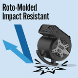 Lasko BlueDri Portable 1/8 HP Mini Multi-Purpose Air Mover Blower Utility Fan for Home, Carpet and Floor Drying, Black, BD-VP-15-BK, Medium Lasko