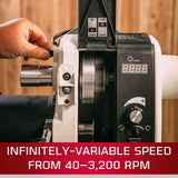 JET 16" x 40" Variable-Speed Woodworking Lathe, 1Ph 115V (JWL-1640EVS) Jet