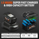 Berserker 20V Cordless 1-1/8" Rotary Hammer Drill SDS-Plus Brushless Motor with Safety Clutch, 4.0Ah Lithium-Ion Battery Powered, 3.0A Fast Charger, Berserker