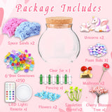 Unicorn Terrarium Crafts Kit for Kids-LED Night Light Up & Remote Unicorn Birthday Gifts Toys for Girls Ages 4 5 6 7 8 9 10 Year Old for Girls 7july