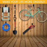 Intpro 12pack Steel Garage Storage Utility Double Hooks Organizer Heavy Duty Wall Mount Tool Holder for Organizing Power Tools Ladders Bulk Items Intpro